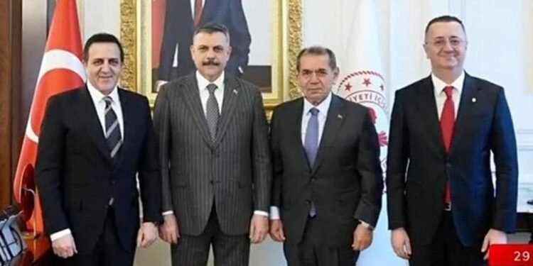 Galatasaray Başkanı Dursun Özbek’ten İçişleri Bakanı Mustafa Çiftçi’ye ziyaret